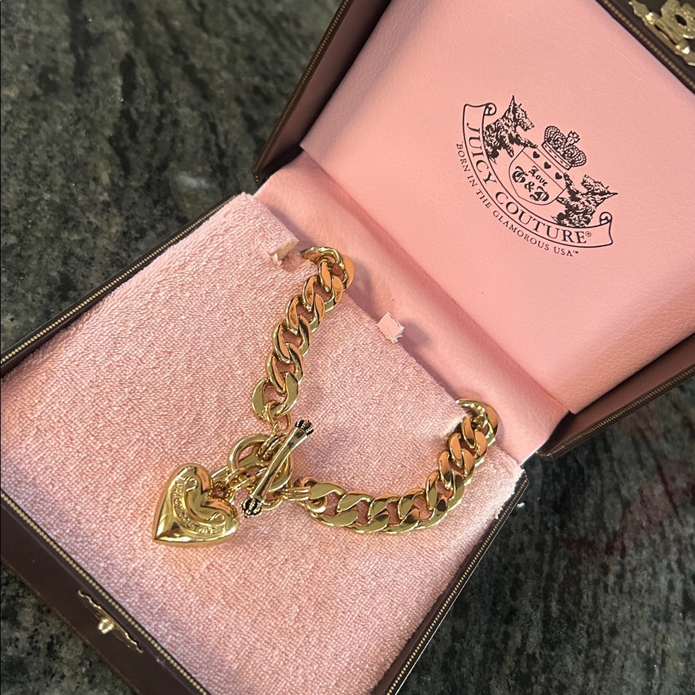 Juicy Couture Gold Heart Charm Necklace